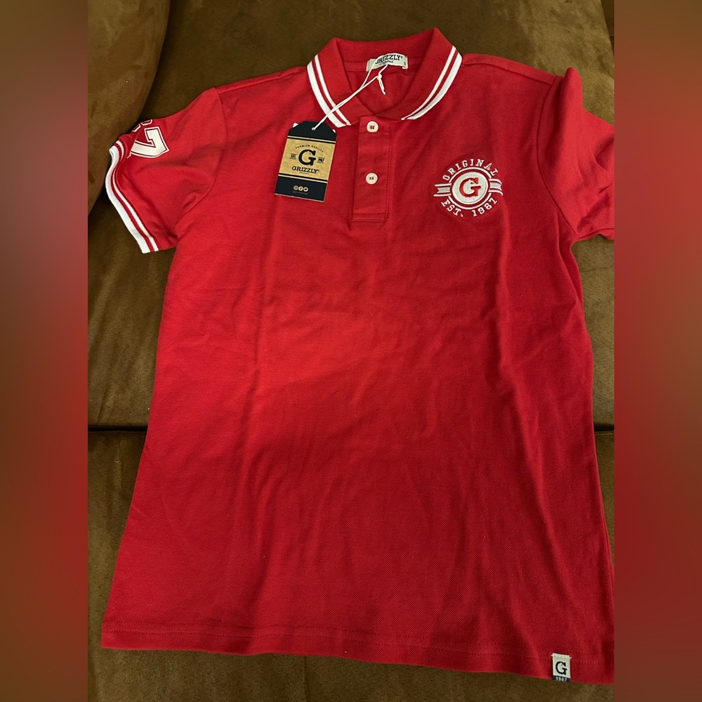 Grizzly Boys Polo Shirt Sz 10